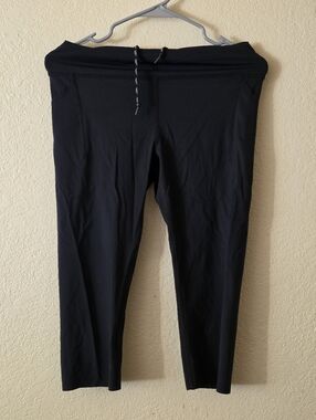Rabbit Classic Black Drawstring Athletic Leggings Size M